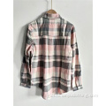 Women Blouse Summer Long Sleeve Plaid Blouse For Ladies Supplier